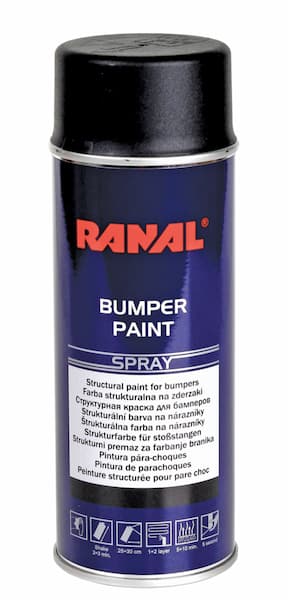 RANAL BUMPER PAINT Структурная краска в аэрозоле чёрная 400мл