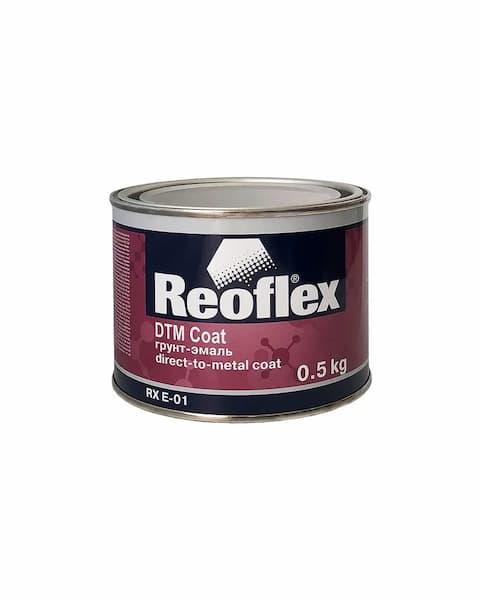 REOFLEX DTM Сoat RX E-01 Грунт-эмаль черная матовая 0,5кг
