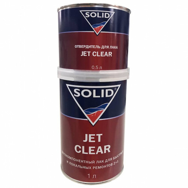 SOLID JET CLEAR HS Быстросохнущий прозрачный лак 1л + 0,5л