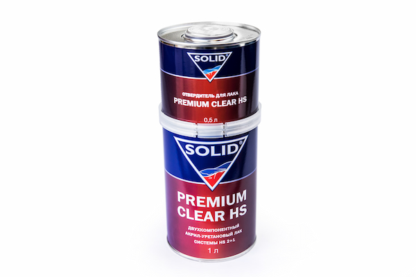SOLID PREMIUM CLEAR HS Быстросохнущий прозрачный лак 1л + 0,5л