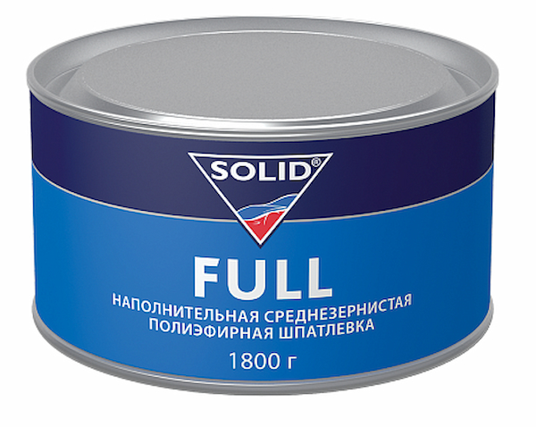 SOLID FULL Универсальная наполнительная среднезернистая полиэфирная шпатлевка 1.8кг
