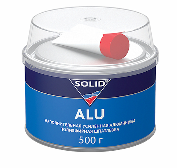 SOLID ALU Наполнительная полиэфирная шпатлевка усиленная частичками алюминия 500г