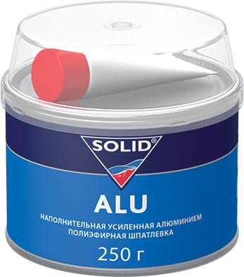 SOLID ALU Наполнительная полиэфирная шпатлевка усиленная частичками алюминия 210г