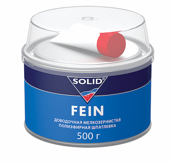 SOLID FEIN Доводочная мелкозернистая полиэфирная шпатлевка 500г