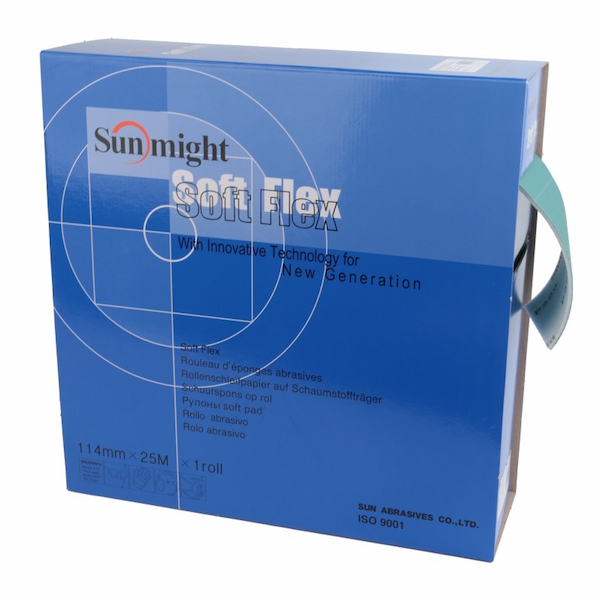 SUNMIGHT L312T FILM SOFT FLEX Абразивный материал на поролоне 114х125мм 1шт