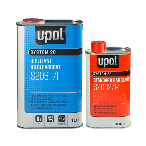U-POL S2081SR/1 Лак акриловый 1л + 0,5л (S2032/M)