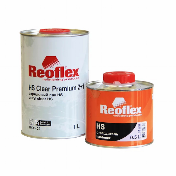 REOFLEX RX C-02 HS Clear Premium Акриловый лак 1л + 0,5л (RX H-02)