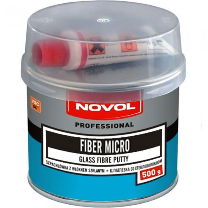 NOVOL FIBER MICRO Шпатлёвка с мелким стекловолокном 0,5кг