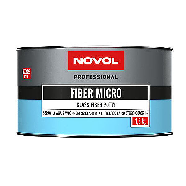 NOVOL FIBER MICRO Шпатлёвка с мелким стекловолокном 1.8кг