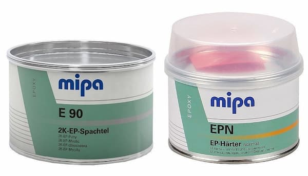 MIPA E90 EP-Spachtel Шпатлевка эпоксидная 1кг + 0,5кг (отвердитель EPN)
