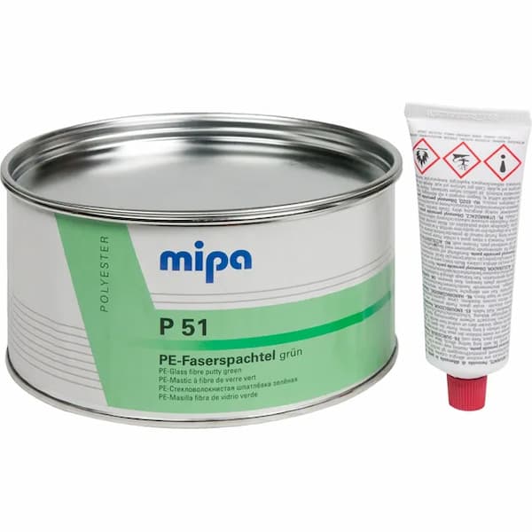 MIPA P51 PE-Faserspachtel Шпатлевка стекловолокнистая зеленая 1,8кг