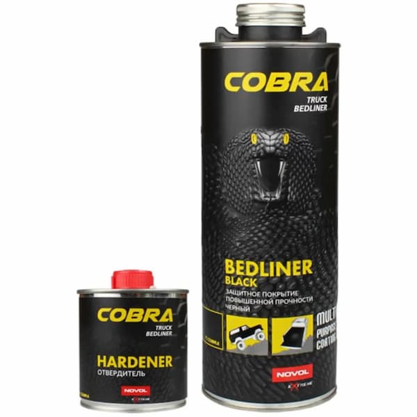NOVOL COBRA TRUCK BEDLINER Защитное покрытие чёрное 0.6 + 0.2л