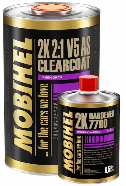 MOBIHEL 2К HS V5 AS Бесцветный лак 2:1 1л+0,5л (7700)